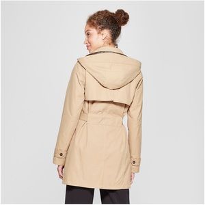 Khaki Double-Breasted Trench Coat